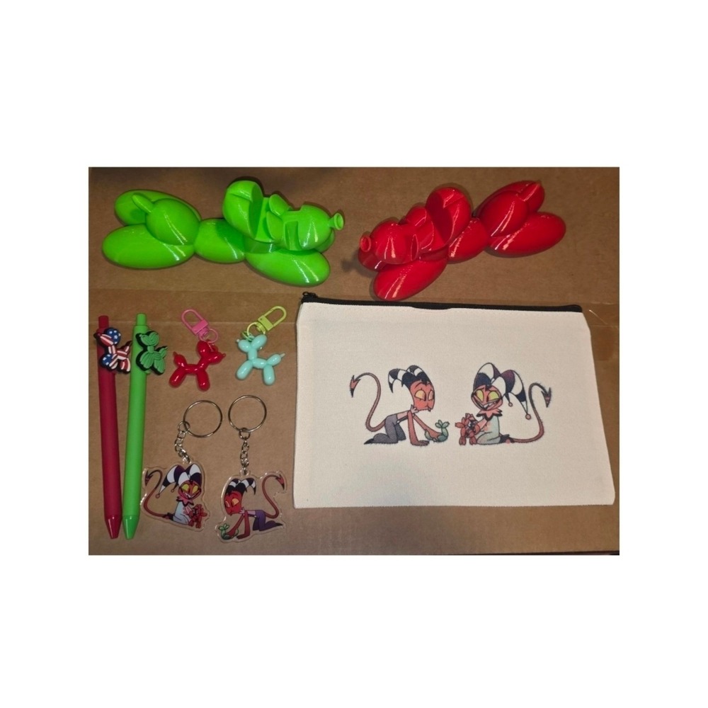 Young Blitz and Fizz The Circus Set Helluva Boss Blitzo Fizzarolli Balloon Horse